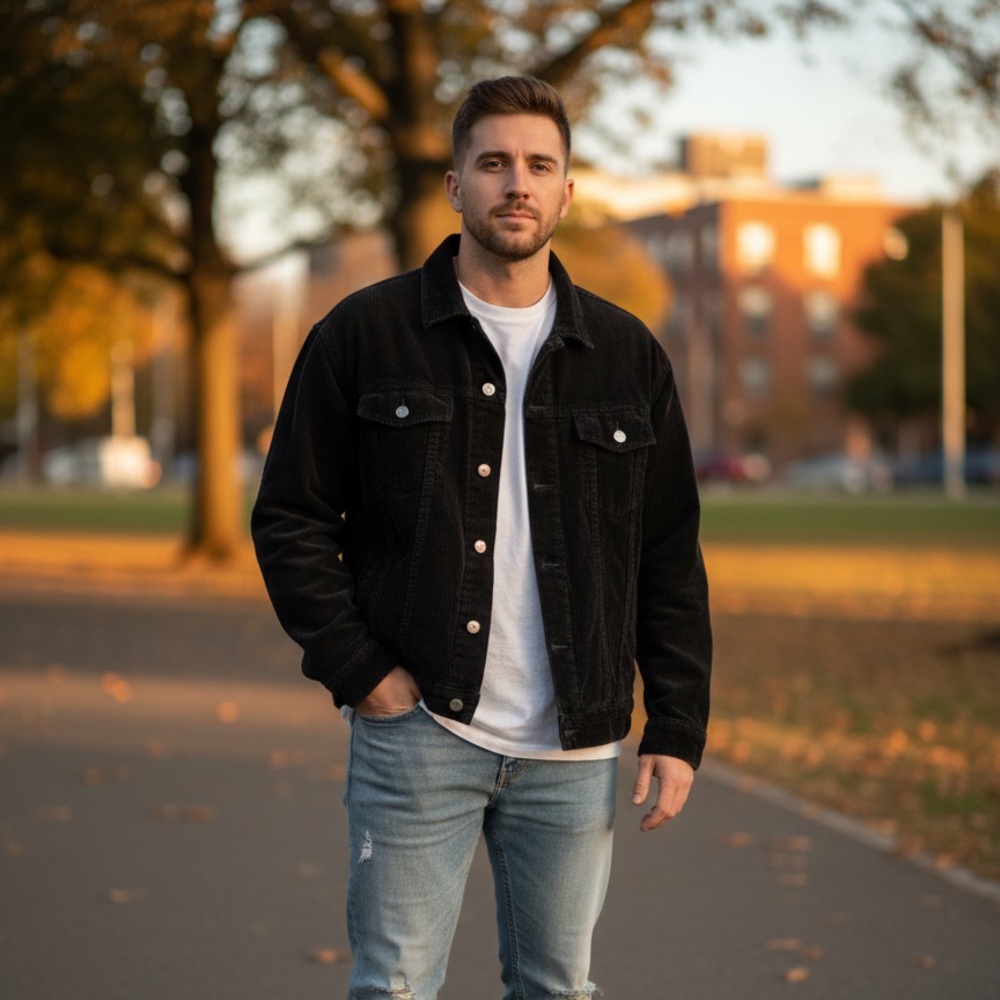 BDG Men's Black Corduroy Jacket